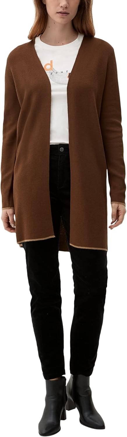 s.Oliver Damen Long Cardigan 40 Braun, 40 Braun