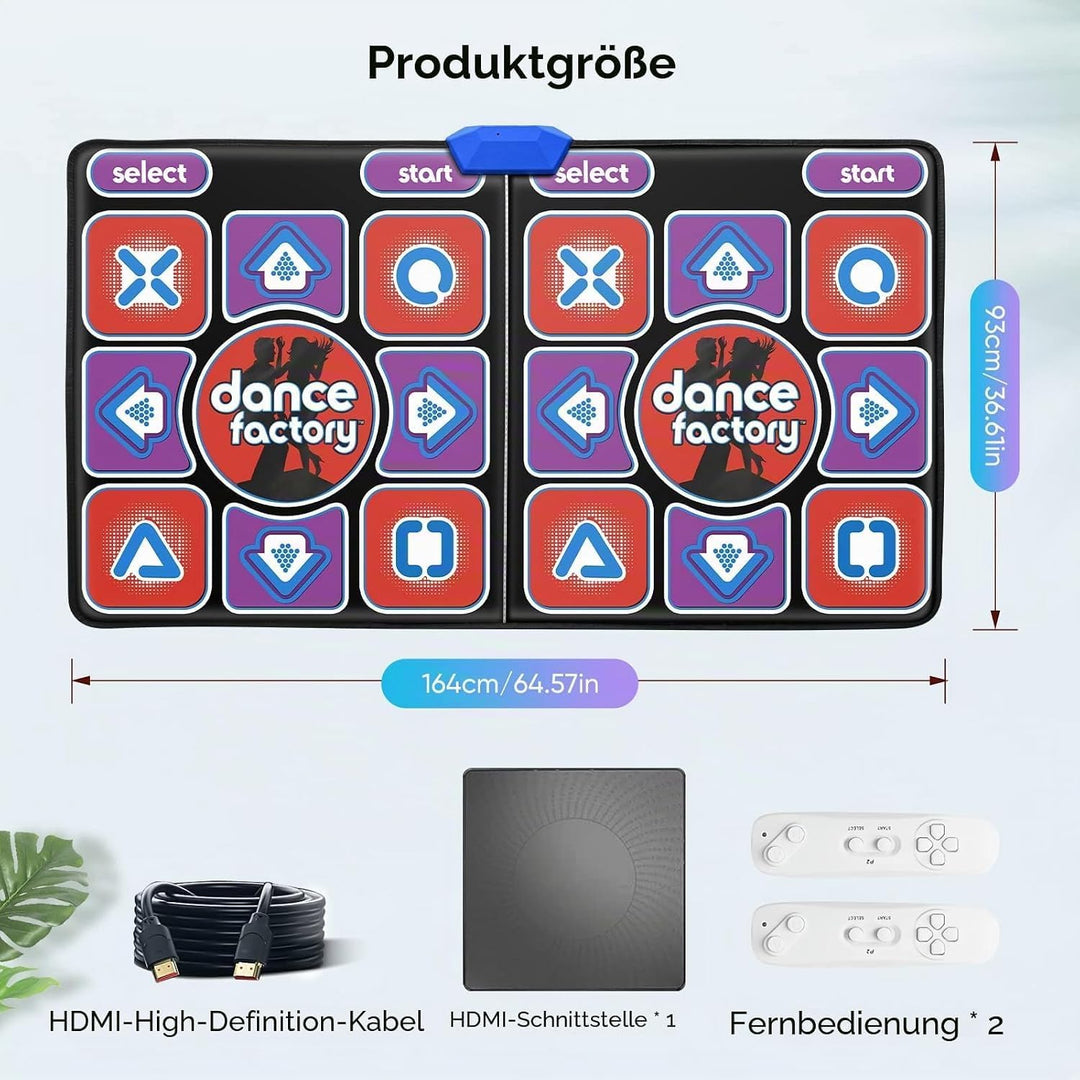 Tanzmatte füR Kinder und Erwachsene – 2026 Musikmatte mit 200 Spielen und 100 Songs; Rutschfeste Kab