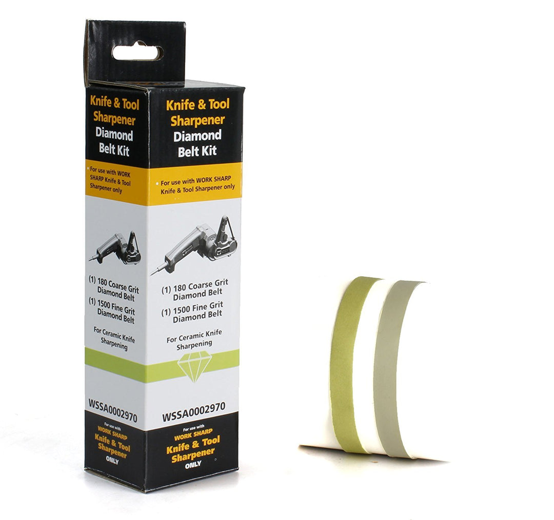 WORK SHARP® WSKTS Belt Kit 180/1500 - Premium Ersatz Schleifband Set für Keramik-Klingen - Industrie