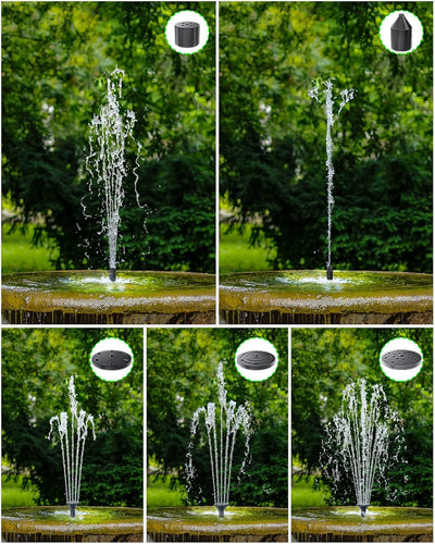 Biling Solar-Springbrunnen mit Panel, Wasserpumpe für Vogelbad, 3.5W Solar-Wasserbrunnen mit 4ft Was