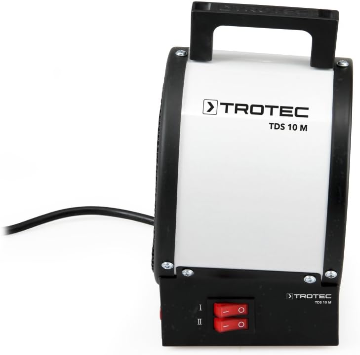 TROTEC Bauheizer elektrisch TDS 10 M – Heizleistung 1 kW / 2 kW – Elektroheizer Luftmenge 100 m³/h –