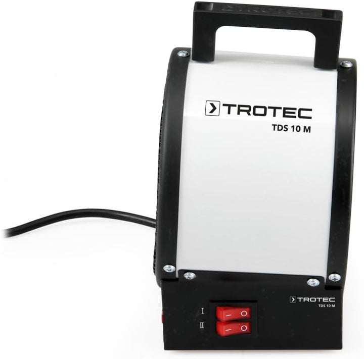 TROTEC Bauheizer elektrisch TDS 10 M – Heizleistung 1 kW / 2 kW – Elektroheizer Luftmenge 100 m³/h –