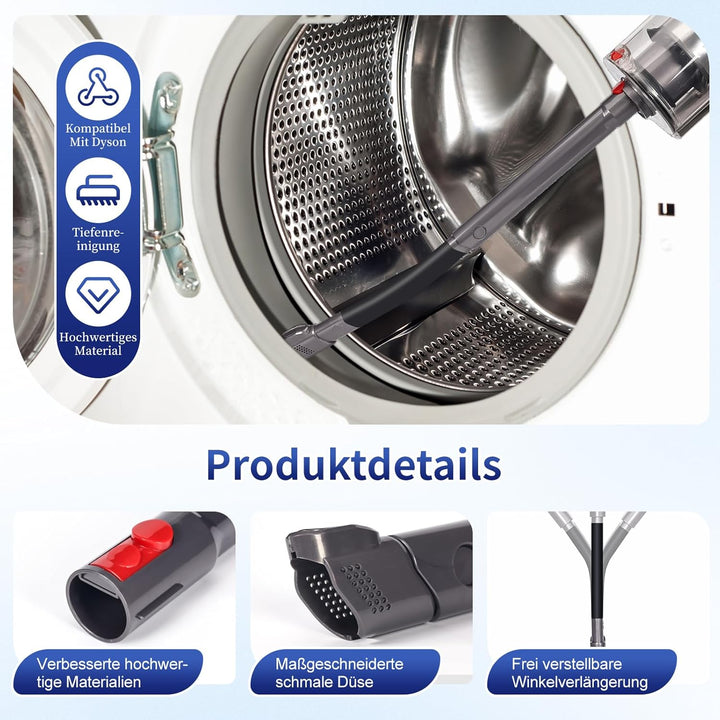 Flexibele Fugendüse für Dyson Outsize V15 V12 Slim V11 V10 V8 V7 Gen5detect Ersatzteile, Lange Flach
