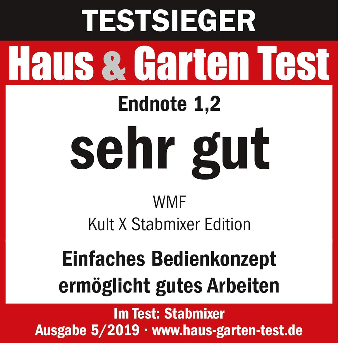 WMF Kult X Edition Stabmixer, Zauberstab 600 W, Pürierstab mit variabler Geschwindigkeitseinstellung