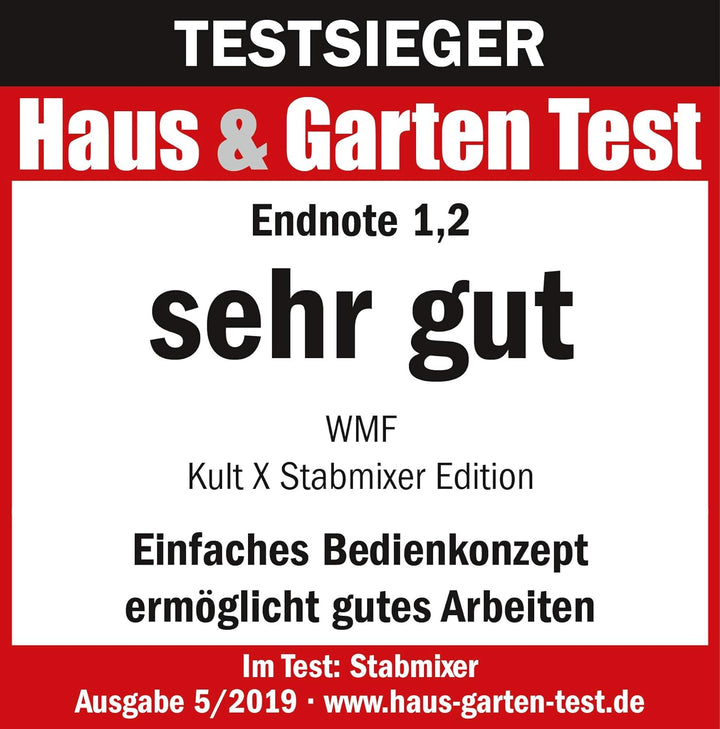WMF Kult X Edition Stabmixer, Zauberstab 600 W, Pürierstab mit variabler Geschwindigkeitseinstellung