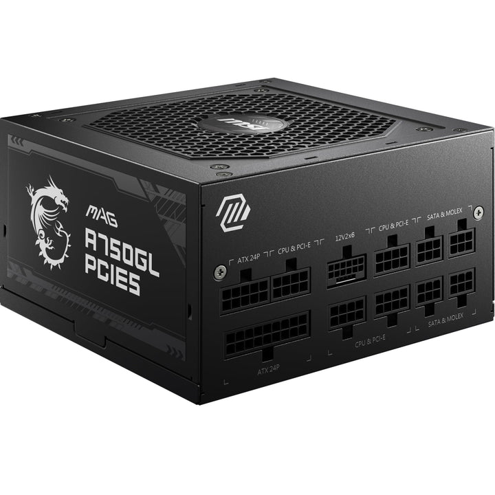 MSI MAG A750GL PCIE5 Netzteil, 750W, 80 Plus Gold vollmodular, ATX 3.0, unterstützt PCIe 5.0 GPU, 12