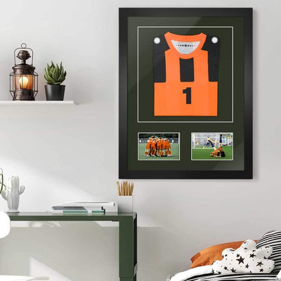 Bilderrahmen Trikotrahmen stabil RahmBig Schwarz 50 X 70 cm Rahmen für Trikots, Sport Shirts + Passe