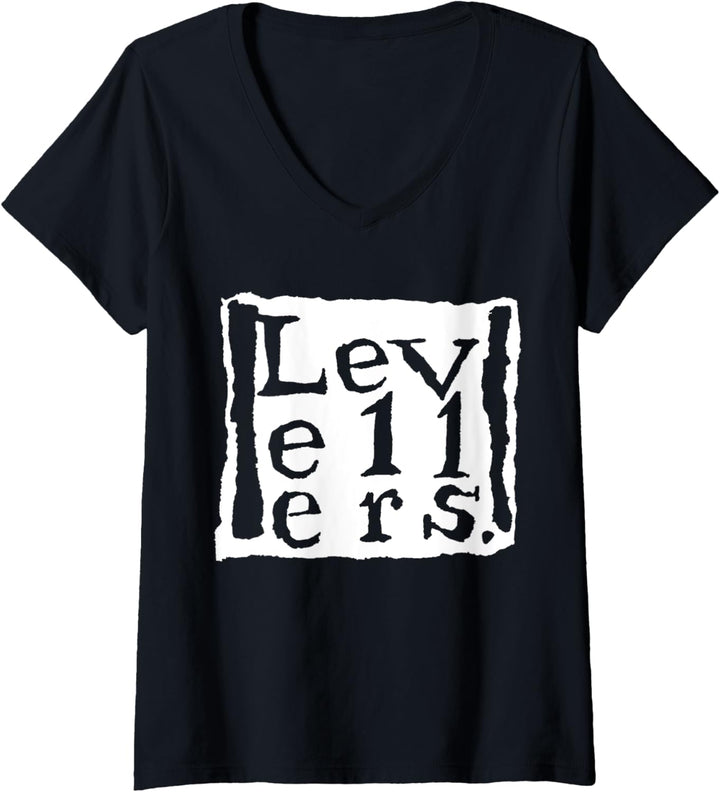 The Levellers – Nivellierlogo T-Shirt mit V-Ausschnitt