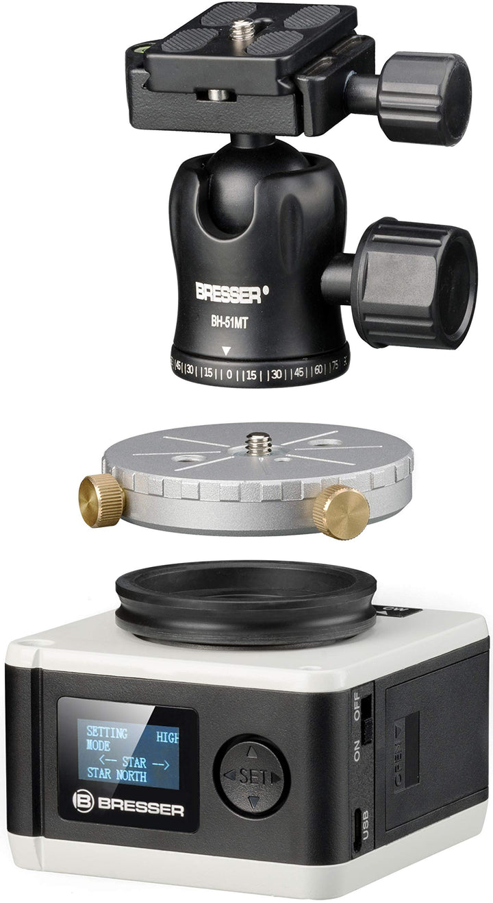 Bresser Teleskop StarTracker Astrofoto Montierung PM-100 für Langzeitaufnahmen oder Zeitraffer Teles