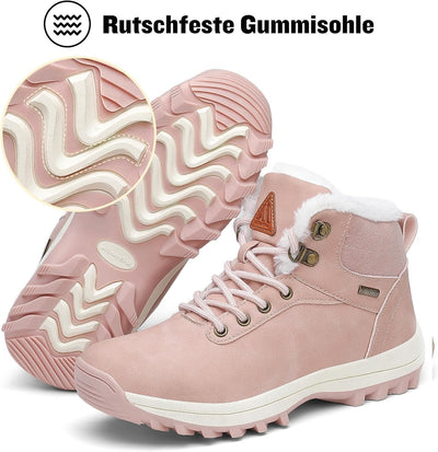 Mishansha Damen Herren Winterschuhe Warm Gefüttert Winterstiefel Wasserdicht Trekking Wanderschuhe G