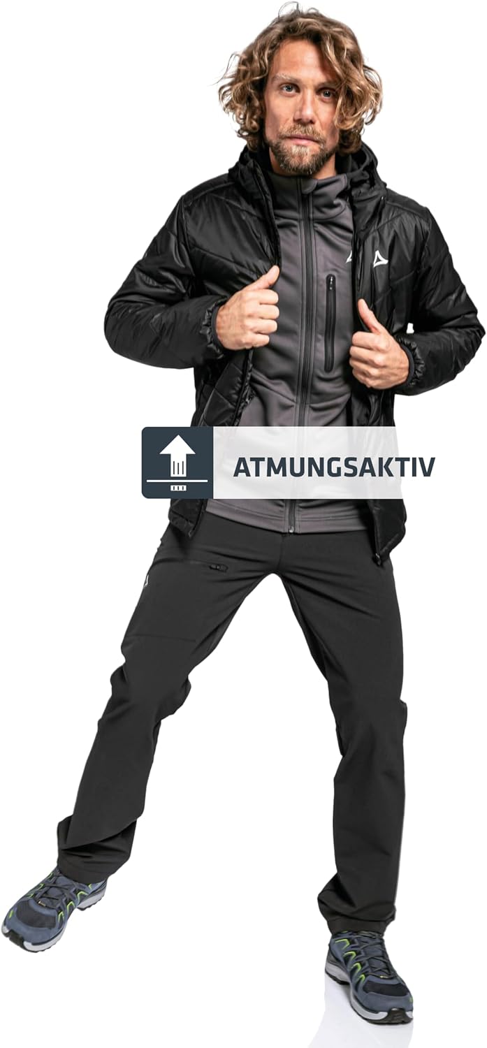 Schöffel Herren Stams Hybrid Jacke Isolationsjacke Kunstfaserjacke 54 Schwarz, 54 Schwarz
