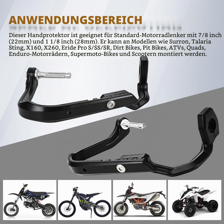 Motorrad Handschutz,Handguards Handprotektoren Motorrad Universal 22 mm 28 mm Lenker Für Dirt Bike P