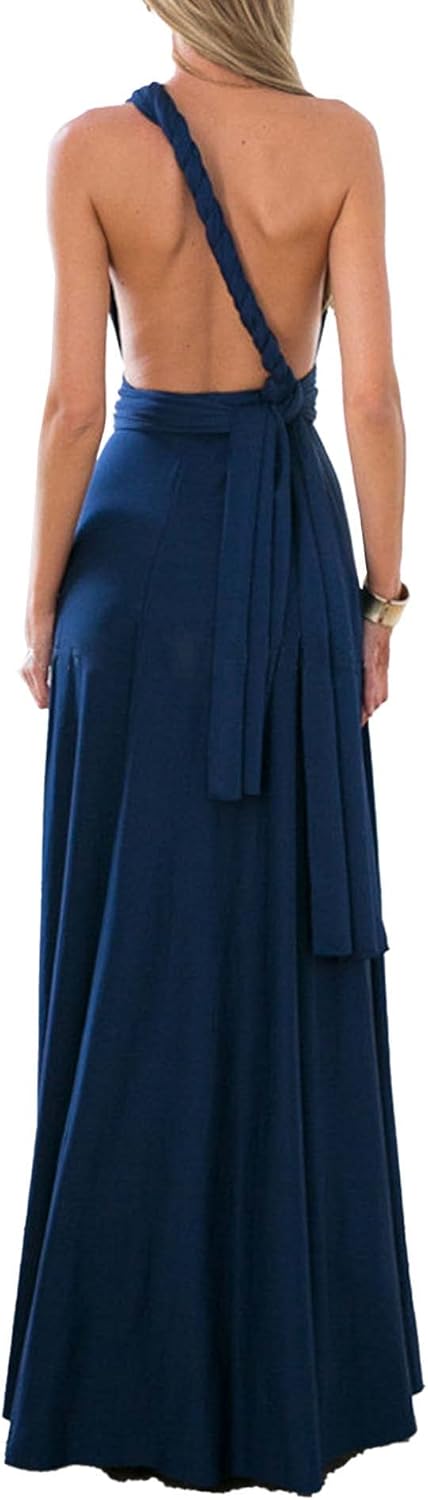 xxxiticat Damen Lange Abend Cocktailkleid Elegantes Brautjungfernkleid Elegante Party Kleid L Dunkel