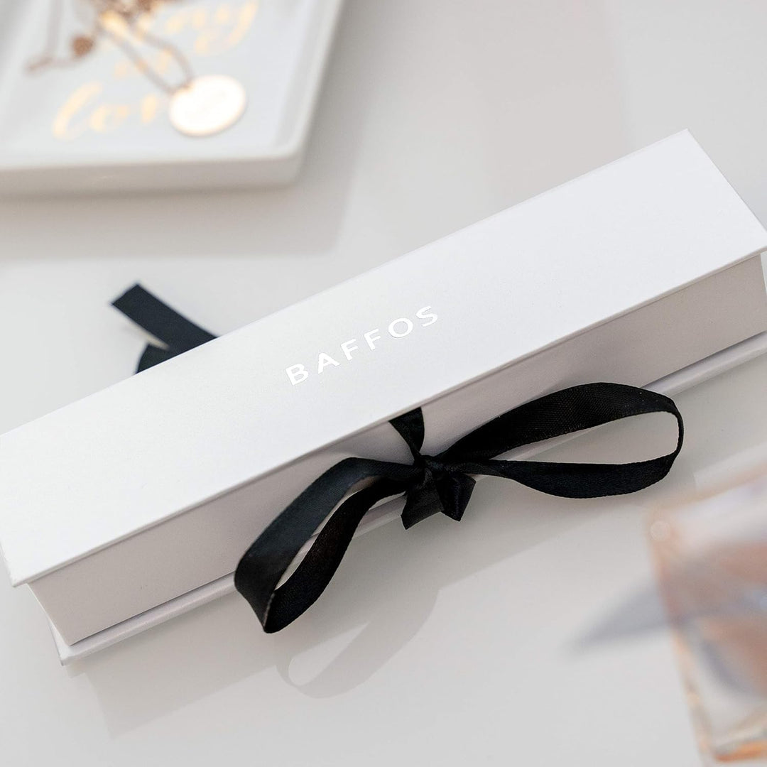 BAFFOS® Halskette für Frauen - Stanz Raute Plättchen Kette Damen aus widerstandsfähigem Edelstahl in