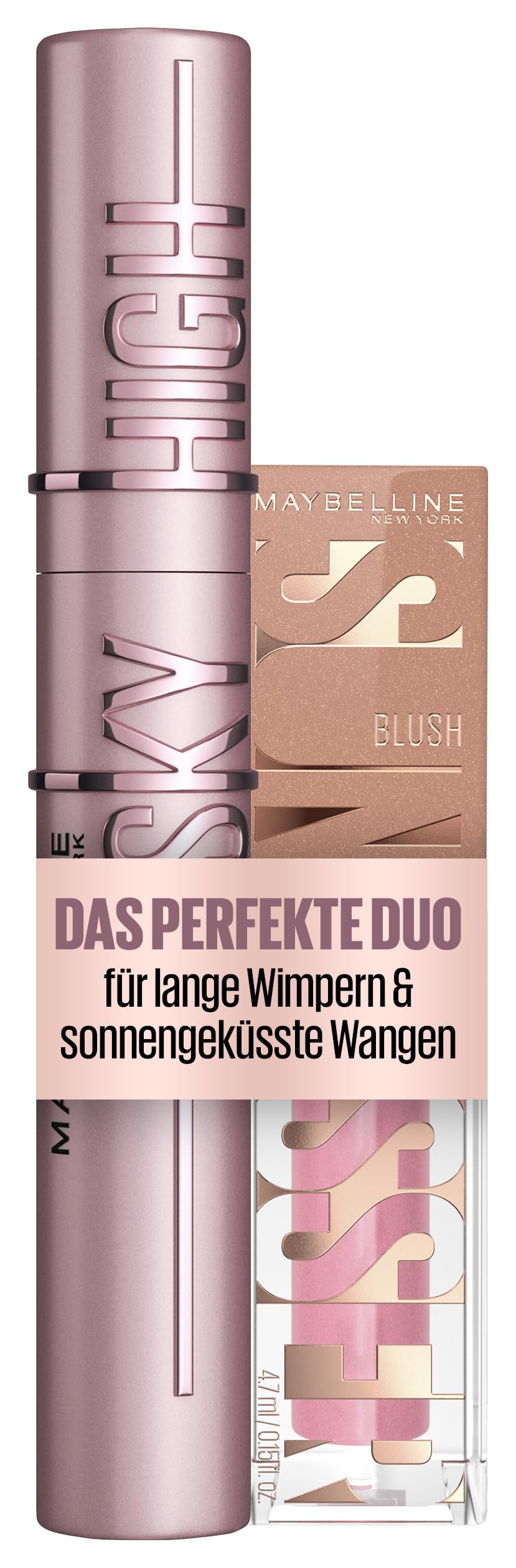 Maybelline New York Schwarze Wimperntusche für lange Wimpern, Lash Sensational Sky High Mascara, Ver