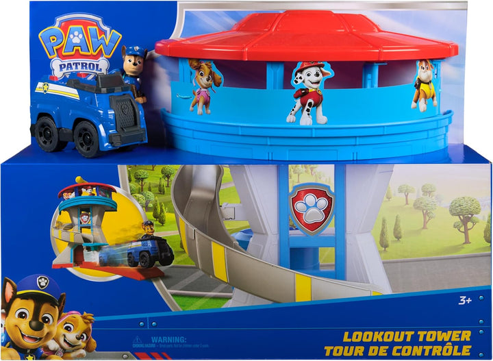 PAW PATROL - Lookout Tower (2025), über 50 cm hoch, Hauptquartier Spielset mit 1 Basis Polizei-Fahrz