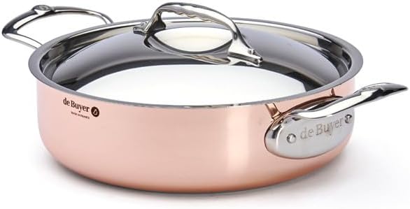 De Buyer Cuivre Garn INOX Bratentopf, Kupfer, braun, 24 cm