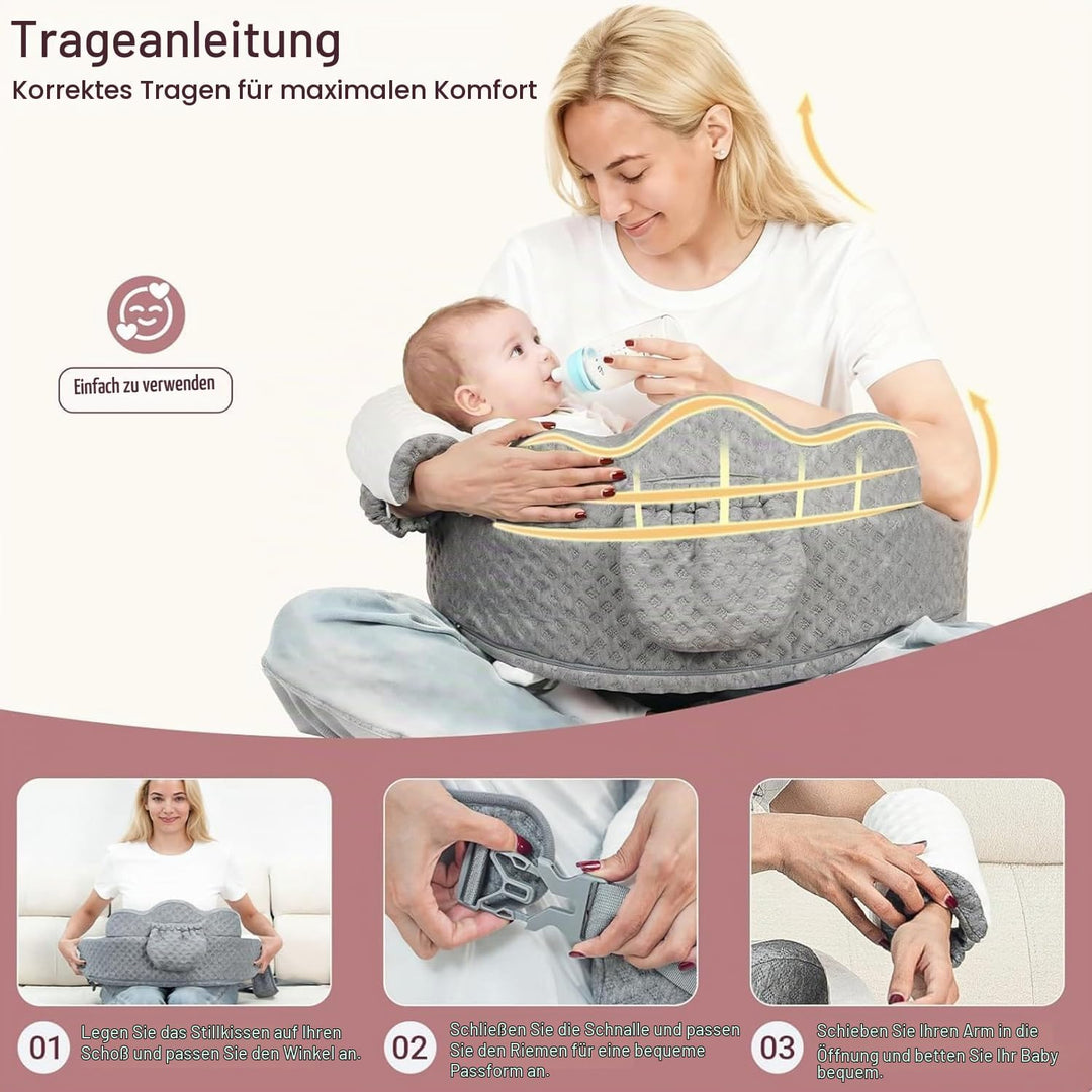 Breastfeeding Pillow,Stillkissen Gross,Nursing Pillow,Memory Foam Stillkissen, Abnehmbarer Kissenbez