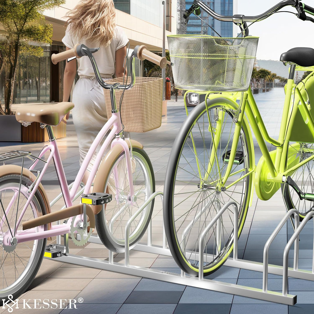 KESSER® Fahrradständer für 2 Fahrräder inkl. Parkschild | Mehrfachständer mit 37cm Radabstand für 30
