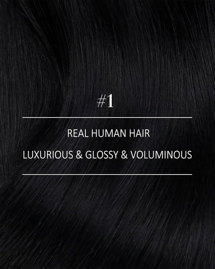 YoungSee Clip in Extensions Schwarz Clip in Extensions Echthaar Lang Echthaar Extensions Clip Schwar