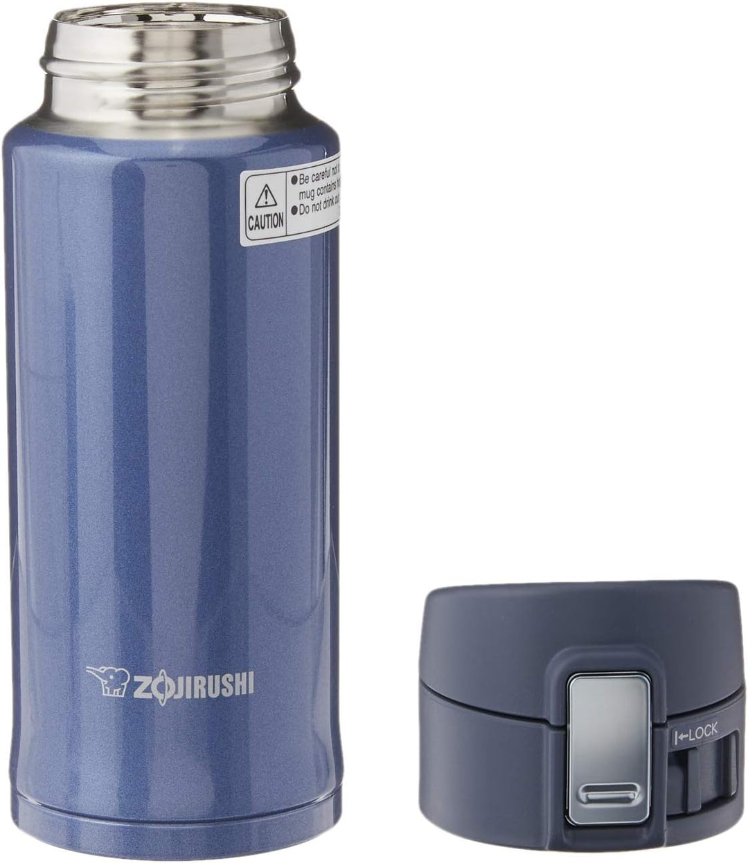 Zojirushi Edelstahlbecher, 340 ml, Rauchblau 12 oz Blau - Smoky Blue, 12 ounces Blau - Smoky Blue