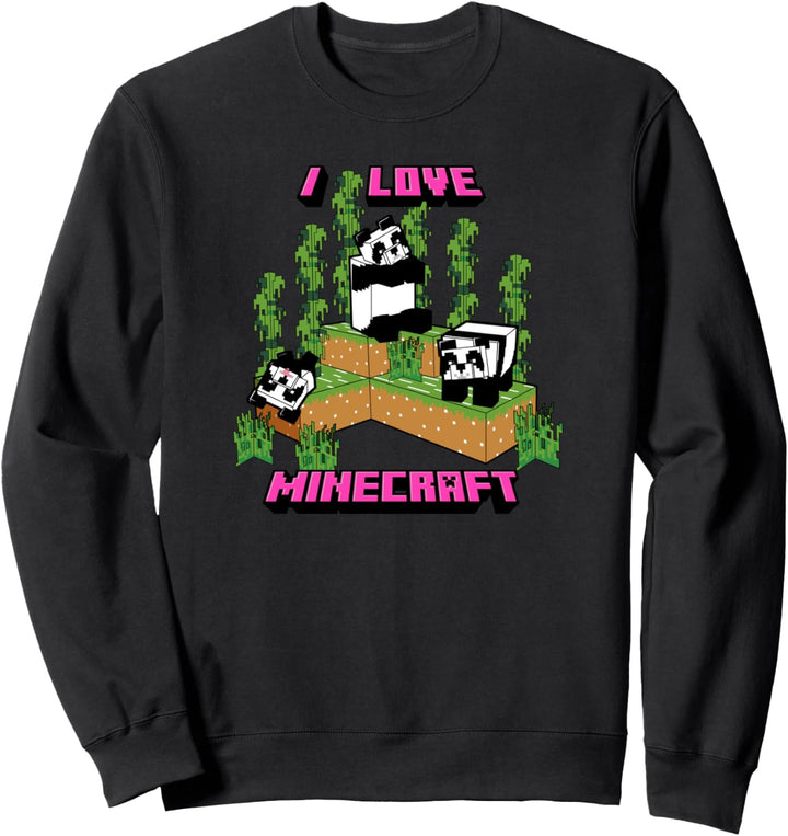 Minecraft Panda Love Poster Sweatshirt