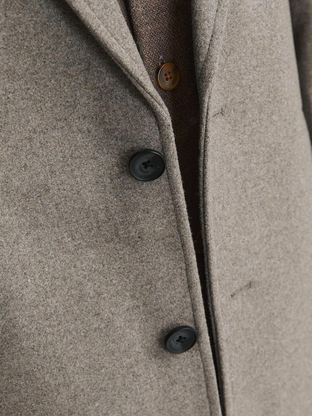 JACK &amp; JONES Herren Jjemorrison Wool Coat Sn Wollmantel XS Greige, XS Greige
