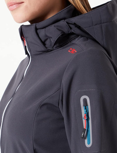 CMP Damen Windproof And Waterproof Softshell Jacket Wp 7.000 Jacke 36 Anthrazit-Deep Lake, 36 Anthra