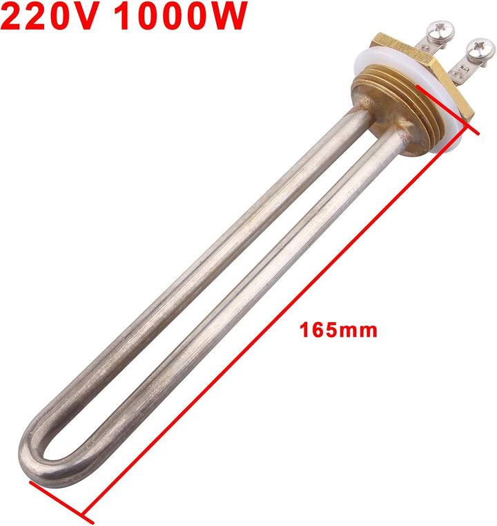 DERNORD 1000W Heizelement 220V Elektrische Brauwasserbereiter 1Inch BSP Gewinde Kupfer Flansch
