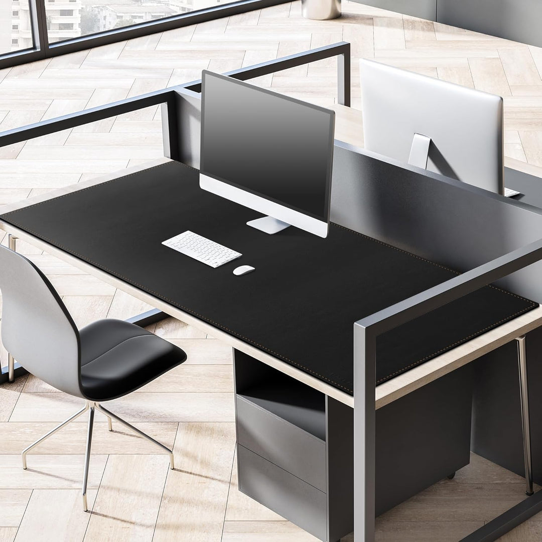MAIDERN Schreibtischunterlage Kork & Leder, Doppelseitiges Schreibtischunterlage filz 150 x 70cm, Gr
