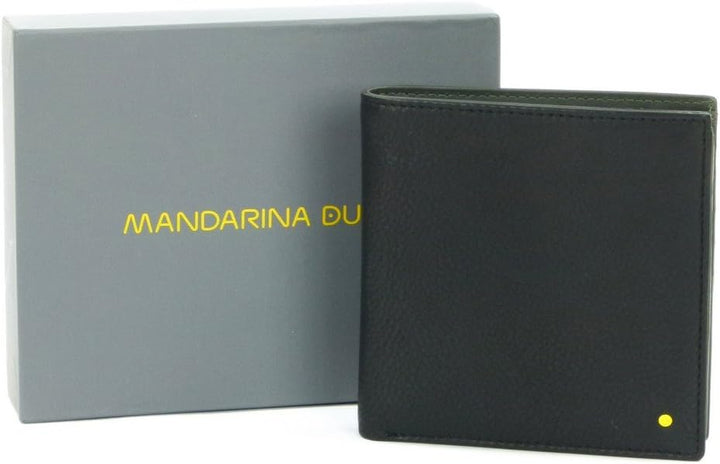 Men's slim wallet in leather Mandarina Duck SHP12 Black