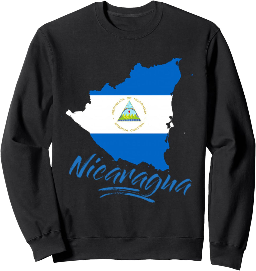 Nicaragua Blaue Flagge Herren Damen Kinder De Nicaragua Sweatshirt