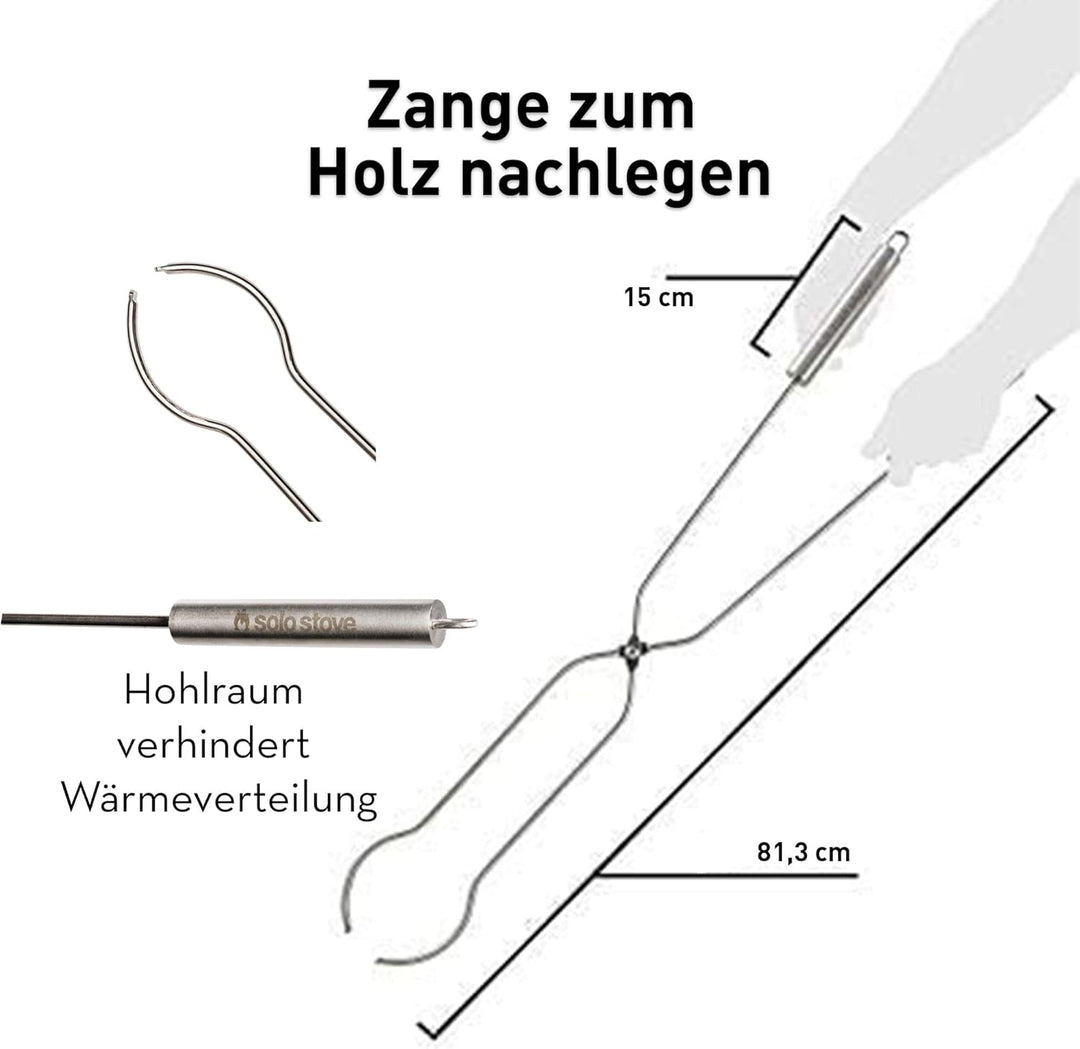 Solo Stove Werkzeug für Feuerschale - Edelstahl-Feuerstellen-Zubehör - Outdoor-Kamin, Feuerstelle, F