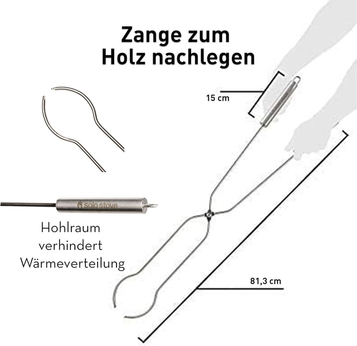 Solo Stove Werkzeug für Feuerschale - Edelstahl-Feuerstellen-Zubehör - Outdoor-Kamin, Feuerstelle, F
