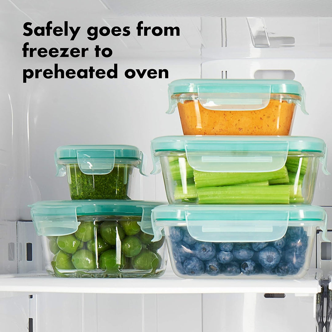 OXO Good Grips 30 auslaufsichere Behälter aus Glas und Kunststoff Frischhaltedosen-Set 8-piece Round