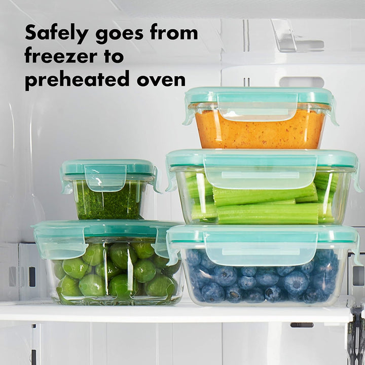 OXO Good Grips 30 auslaufsichere Behälter aus Glas und Kunststoff Frischhaltedosen-Set 8-piece Round
