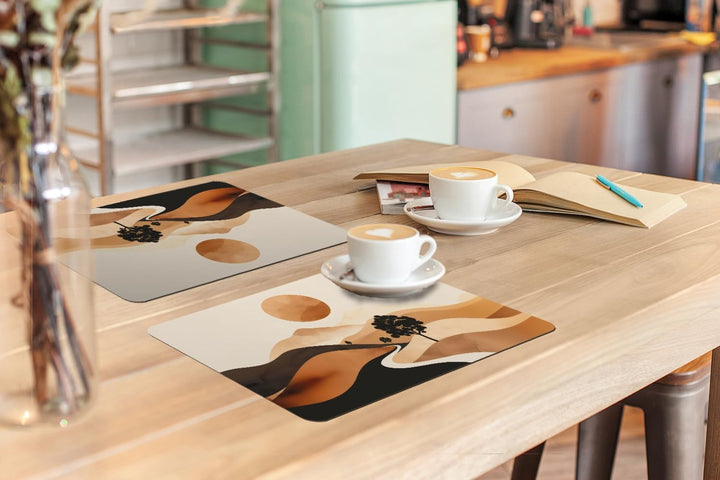 KitchenYeah© Platzsets Abwaschbar 6-Teilig 45x30 cm Tischsets Platzdeckchen rutschfeste Platzset Unt