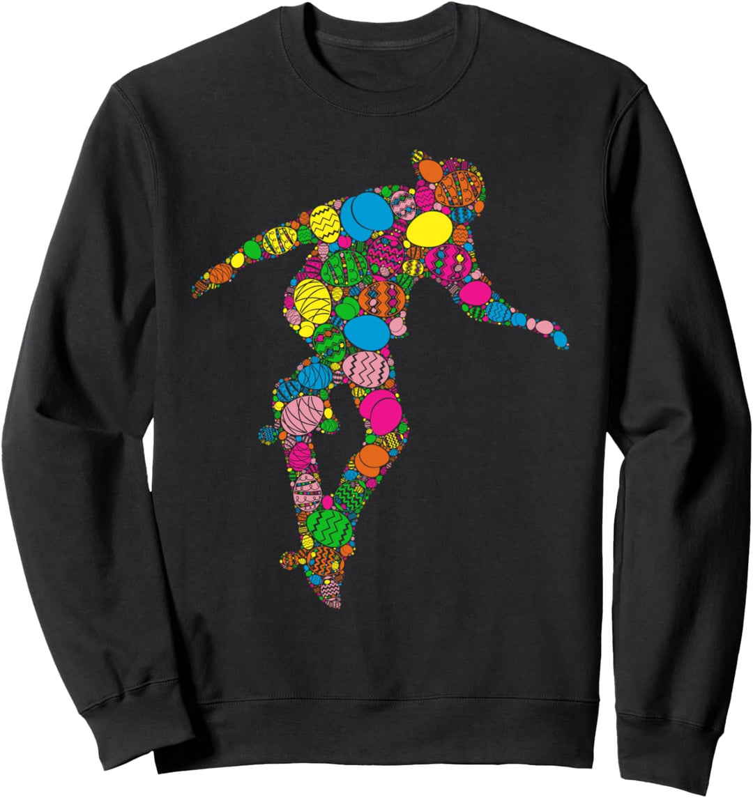 Skateboarding Bunte Ei Skateboarden Männer Kinder - Ostern Sweatshirt