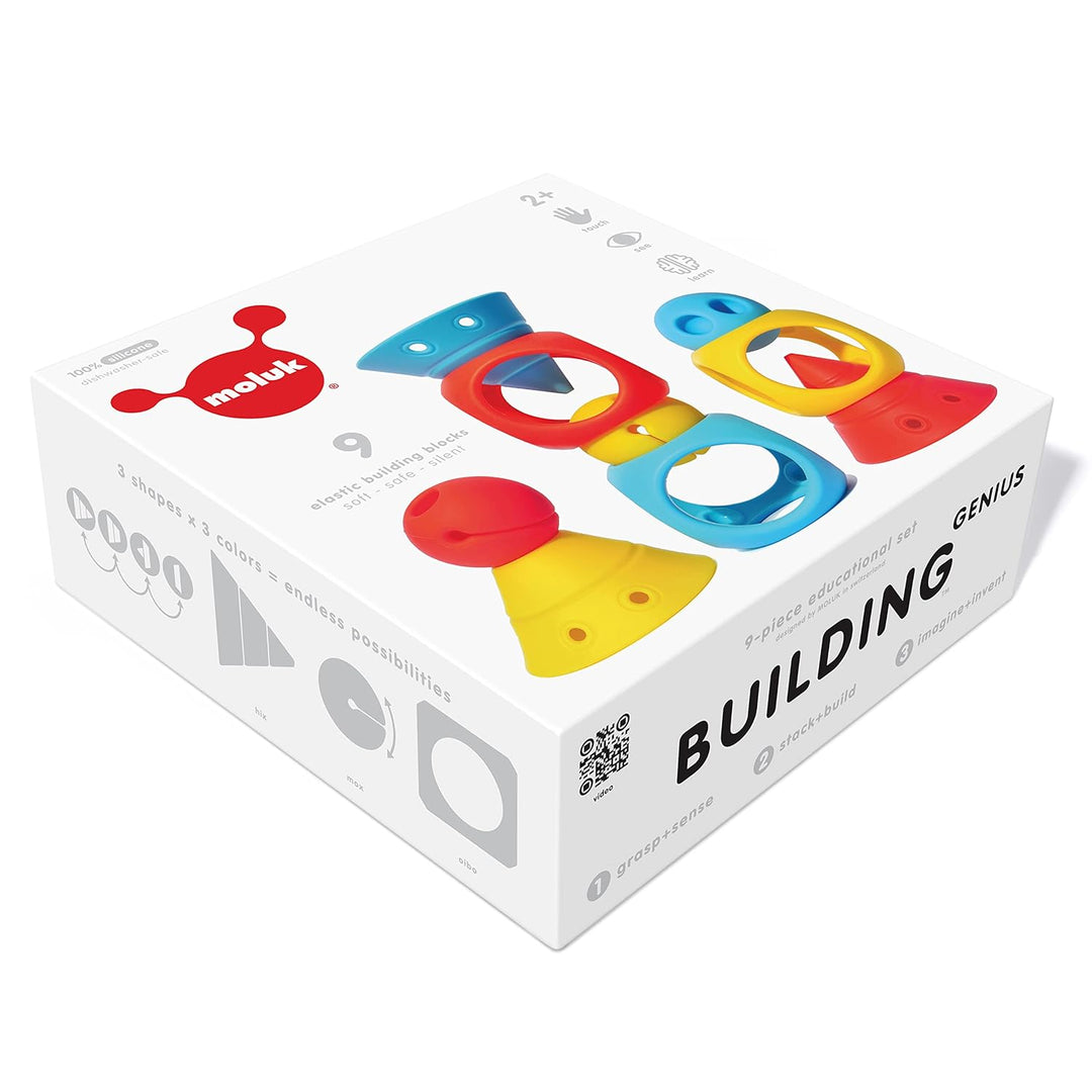 MOLUK 2843430 Genius Educational Toy Construction Game Building Blocks Soft Silicone 0+ Months