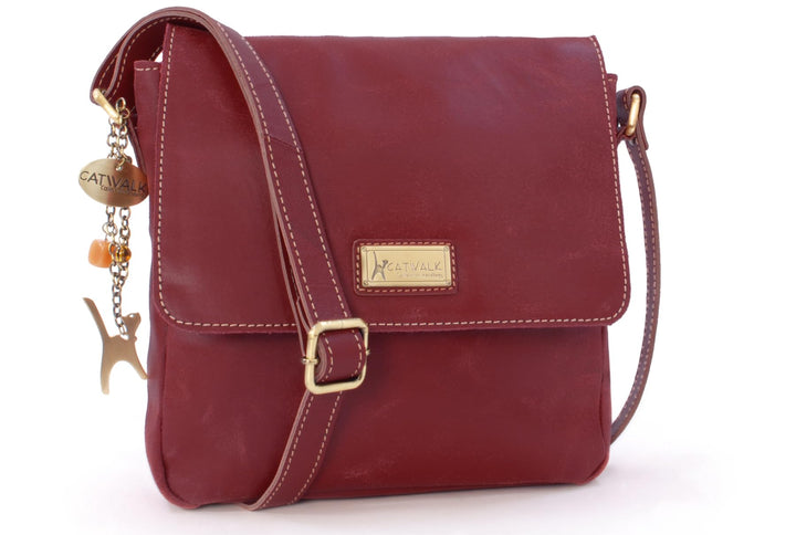 Catwalk Collection Handbags - Vintage Grobem Leder - CATWALK COLLECTION - Mittlere Grösse - Umhänget