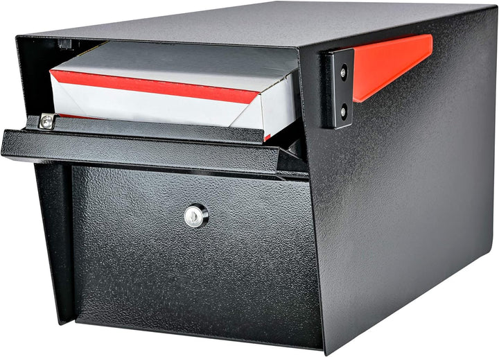Mail Boss 7506 Mail Manager Bordsteinkante Verriegelung Sicherheit Briefkasten, Schwarz, Gross Schwa