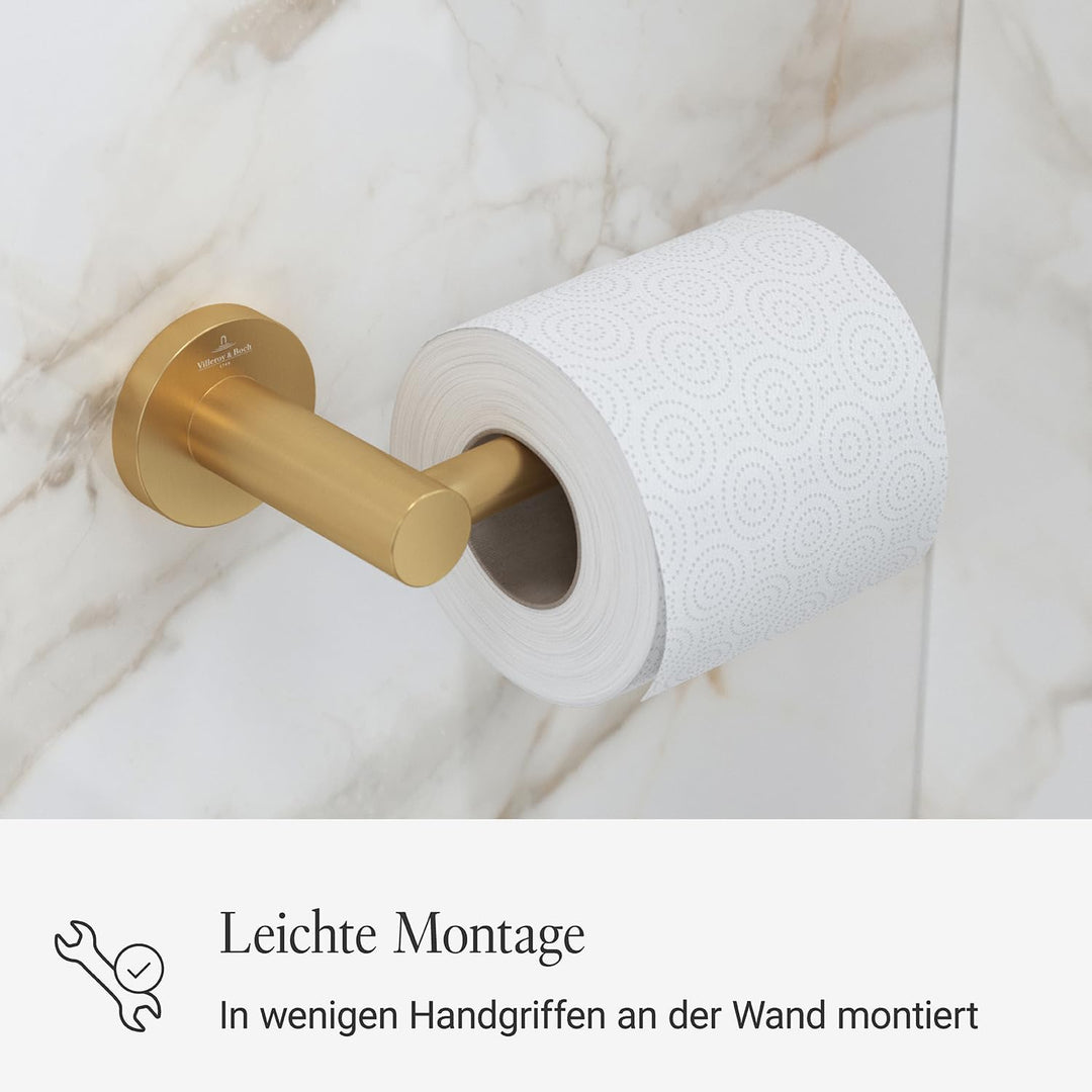 Villeroy &amp; Boch Elements Tender Toilettenpapierhalter ohne Deckel, Klopapierhalter für Wandmontage,