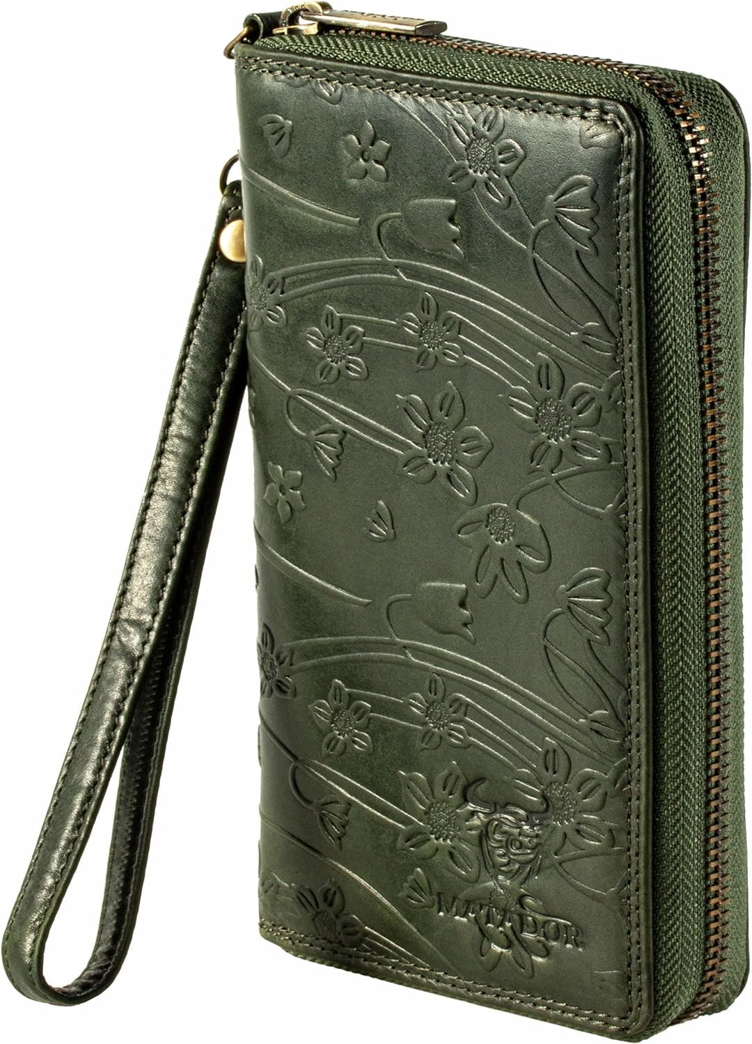 MATADOR Grosse Damen/Frauen Geldbörse TÜV Geprüfter RFID Schutz Portemonnaie Echt Leder Geldtasche u
