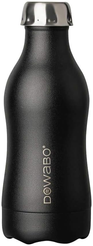 Dowabo Isolierflasche - Edelstahl Trinkflasche, BPA-frei, kohlensäuredicht, auslaufsicher - inklusiv