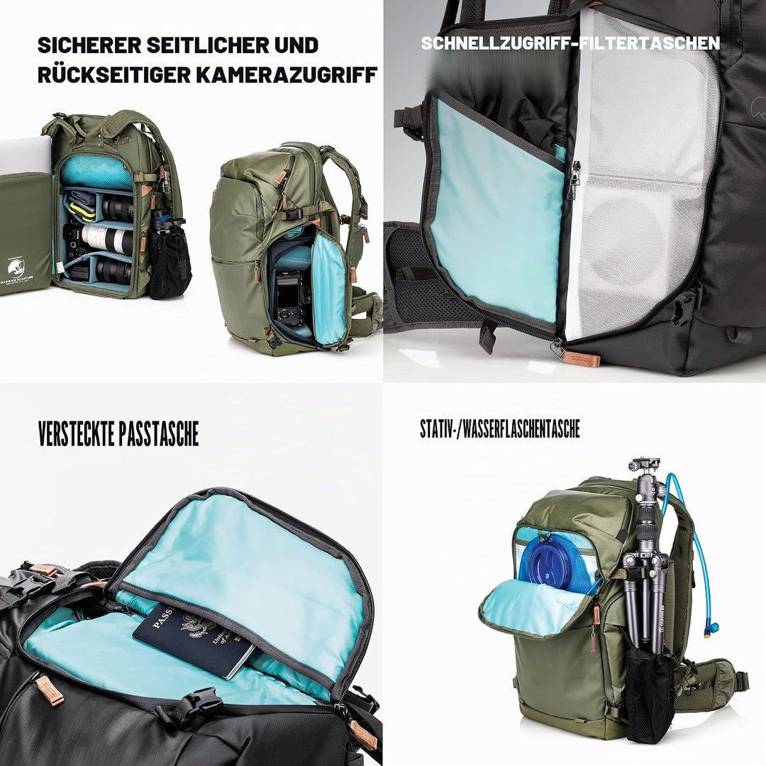 Shimoda Explore V2 Abenteuerrucksack, 30 l, Grösse M, Armeegrün Explore V2 30 Backpack Armee-grün, E