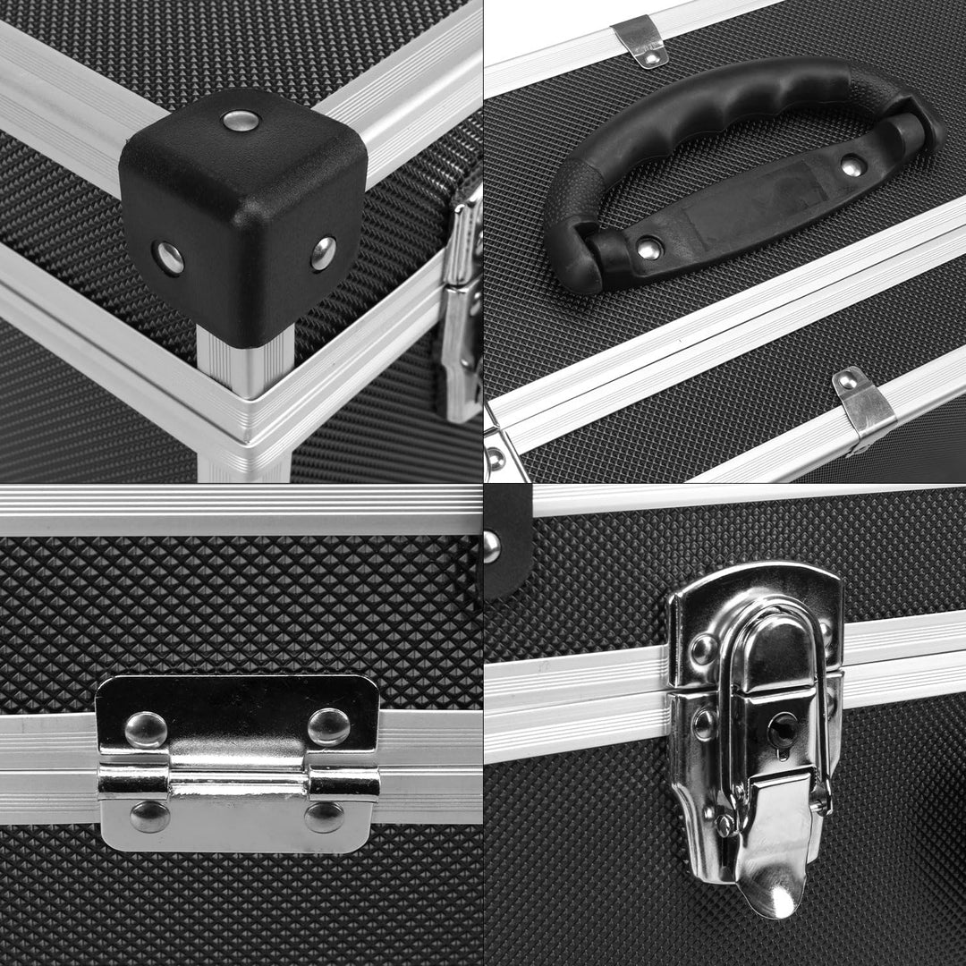 CD Koffer für 80 Standard CD Cases - 56,5 x 29 x 18,5 cm - Schwarz 80 CD's schwarz, 80 CD's schwarz