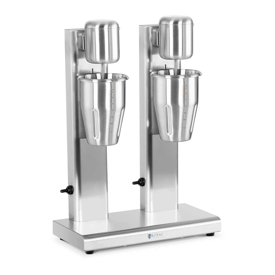 Royal Catering RCPMS-160S Milchshaker doppelt 2 x 1 l 15.000 U/min Edelstahl Standmixer Hochleistung