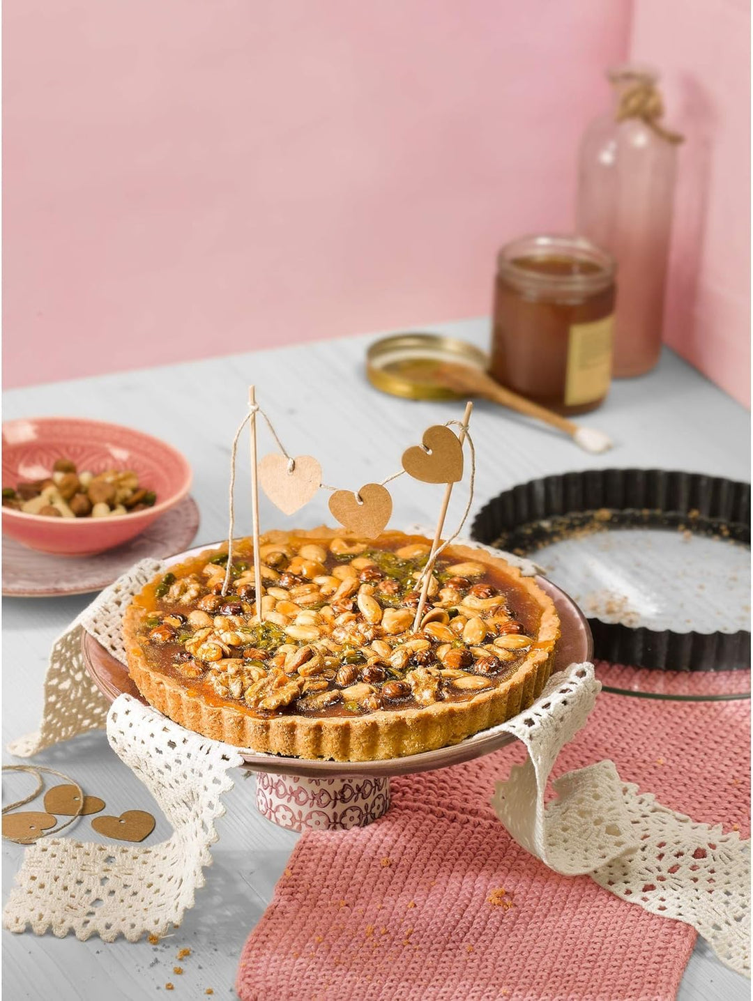 ORIGINAL KAISER Inspiration Tarteform mit Hebeboden Glas 28 cm, servierfertig &amp; Classic Tarteform mi