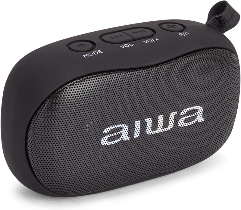 AIWA BS-110BK Tragbarer Lautsprecher, Schwarz, Bluetooth