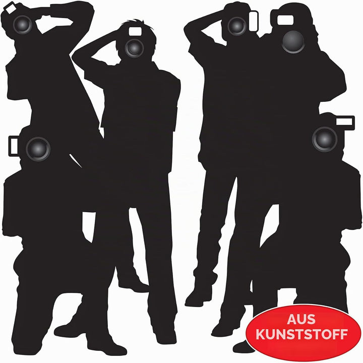Beistle S52088AZ2 Paparazzi Requisiten aus Kunststoff, Schwarz/Weiss, 4 Stück
